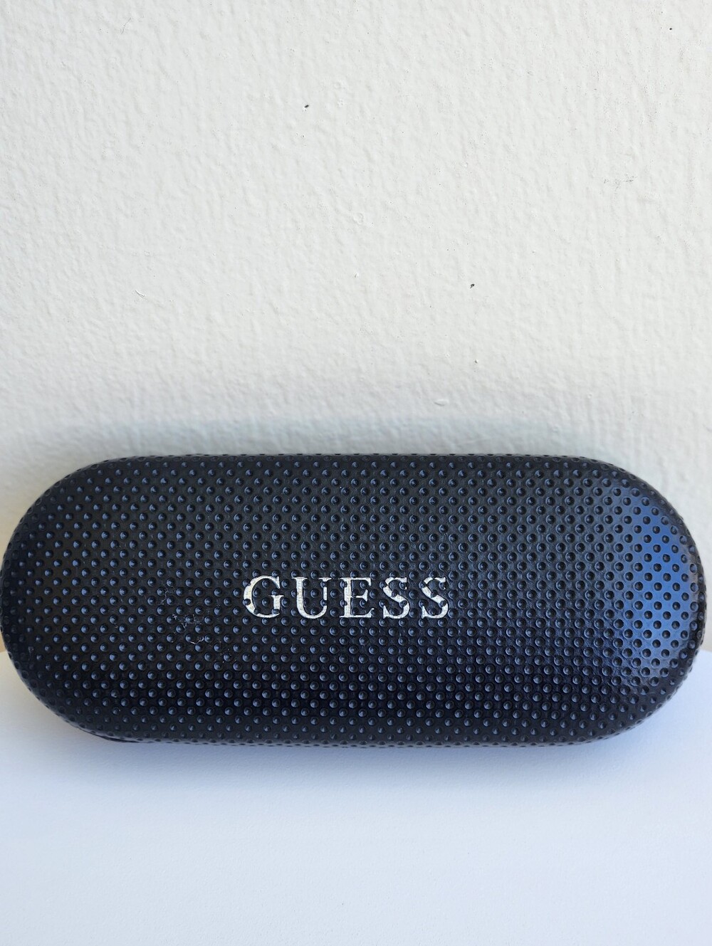 GUESS Black Perforated Eyeglass Hard Case Clamshell